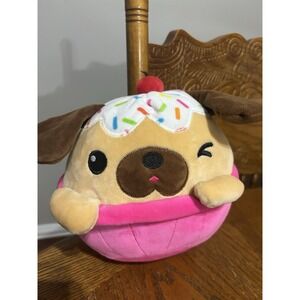 Squishmallow Puppy Cupcake Ice Cream Plush Lovey Dog Stuffed Sprinkles Cherry